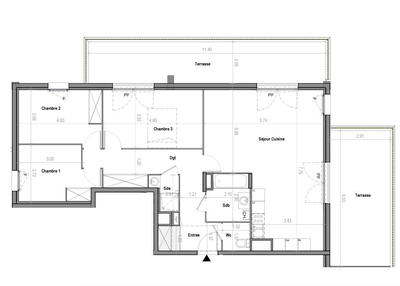 Appartement - 92 m² - 4 pièces