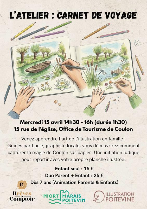 L’Atelier : Carnet de Voyage au Marais à Coulon