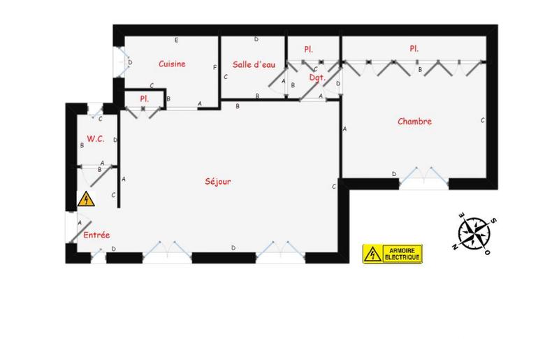 Appartement - 47 m² - 2 pièces
