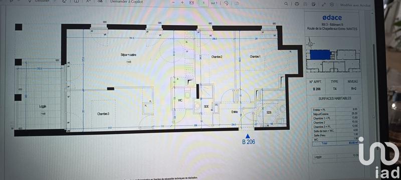 Appartement - 84 m² - 4 pièces