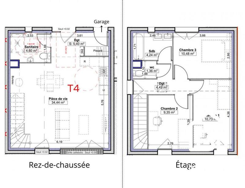 Maison - 85 m² - 4 pièces