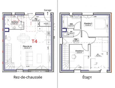 Maison - 85 m² - 4 pièces