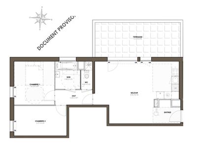 Appartement - 61 m² - 3 pièces