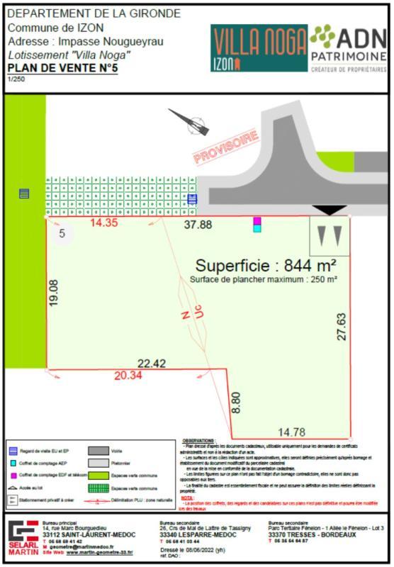 Terrain constructible - 844 m²