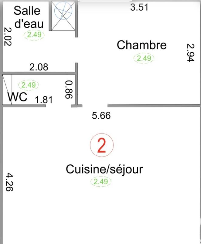 Appartement - 40 m² - 2 pièces