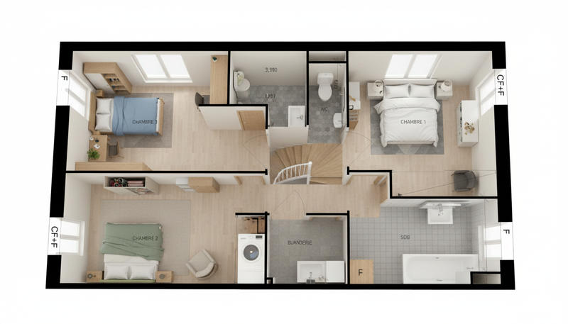 Maison - 91 m² - 4 pièces