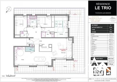 Appartement - 124 m² - 4 pièces