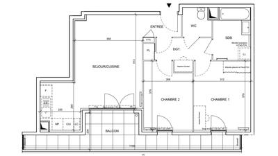 Appartement - 61 m² - 3 pièces