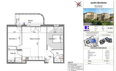 Appartement - 60 m² - 3 pièces