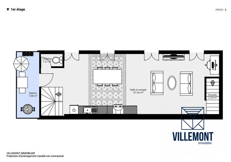 Duplex - 102 m² - 4 pièces