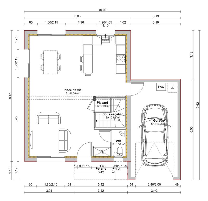 Maison - 85 m² - 4 pièces