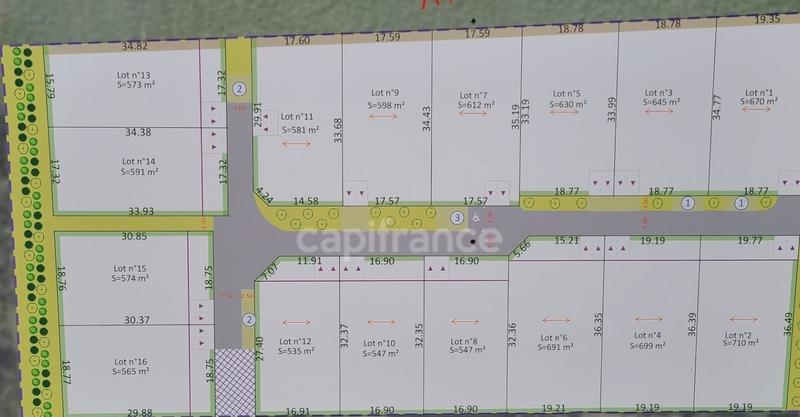 Terrain constructible - 612 m²
