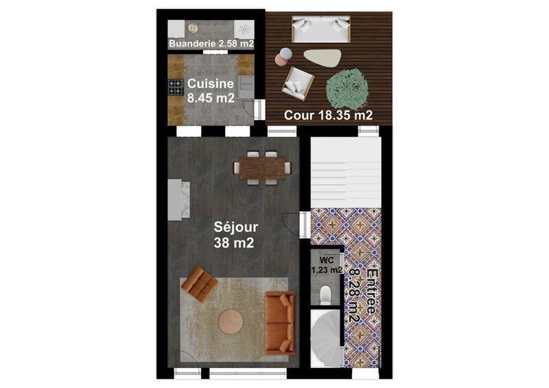 Maison de ville - 144 m² - 4 pièces