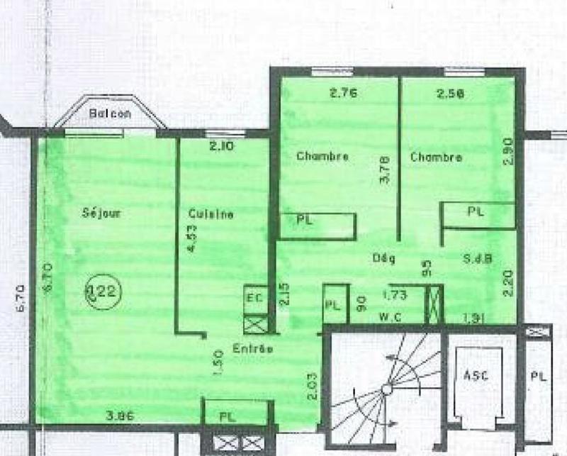 Appartement - 69 m² - 3 pièces