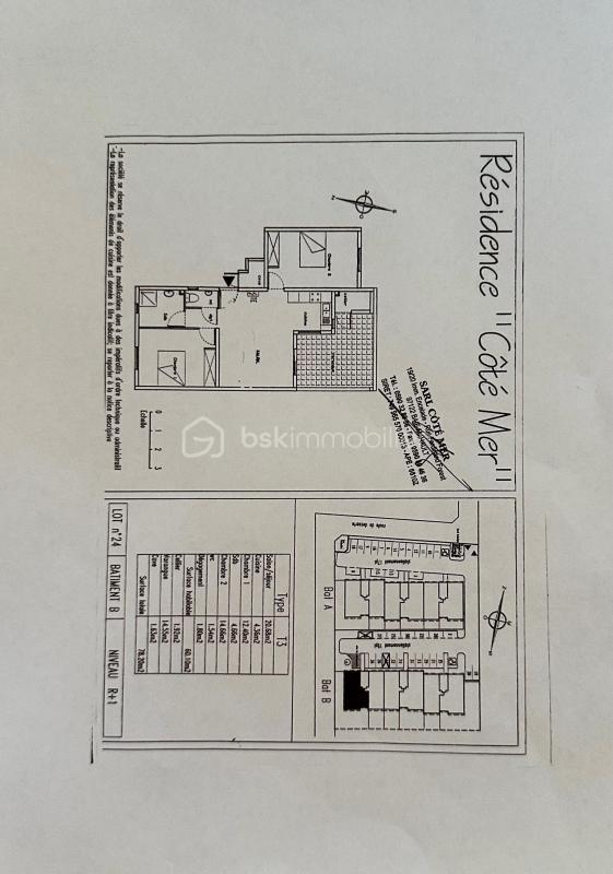 Appartement - 60 m² - 3 pièces