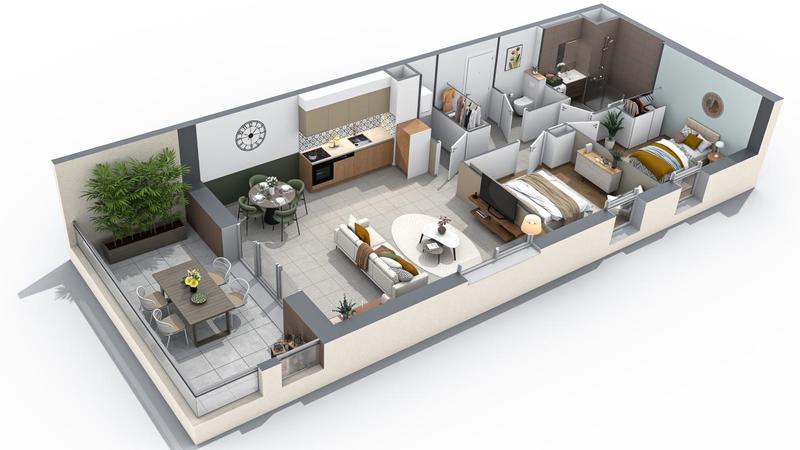 Appartement - 67 m² - 3 pièces