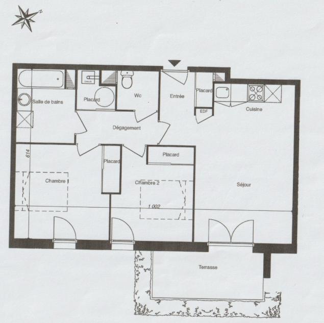 Appartement - 58 m² - 3 pièces