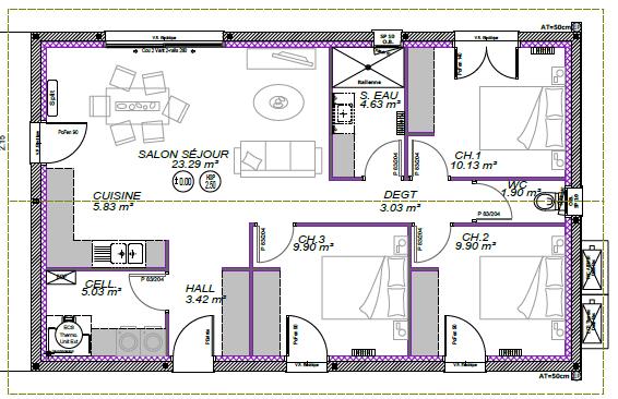 Maison - 77 m² - 4 pièces