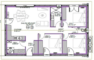 Maison - 77 m² - 4 pièces