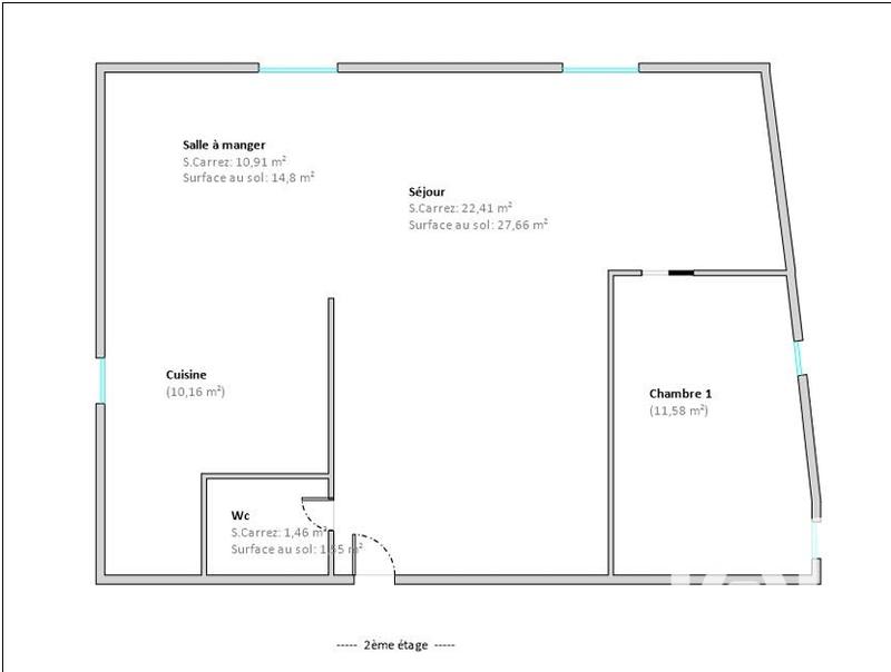 Duplex - 71 m² - 3 pièces