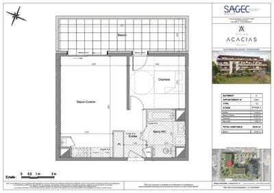 Appartement - 45 m² - 2 pièces