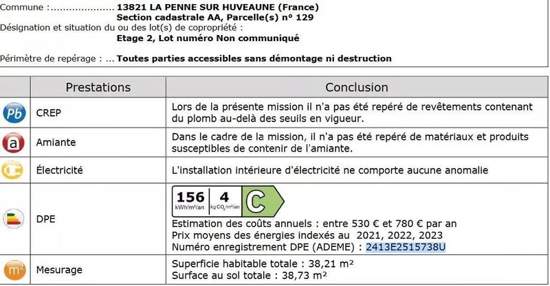 Appartement - 38 m² - 2 pièces