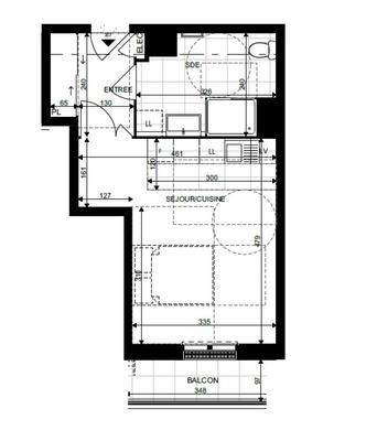 Studio - 29 m² - 1 pièce