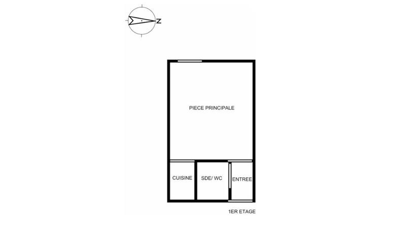 Studio - 16 m² - 1 pièce