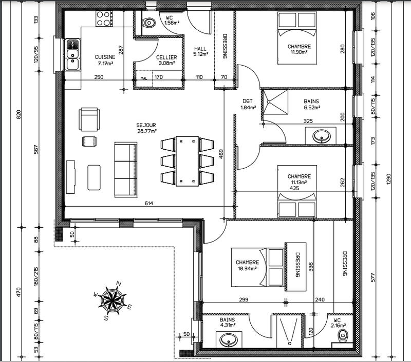 Maison - 100 m² - 5 pièces