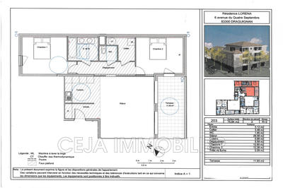 Appartement - 76 m² - 3 pièces