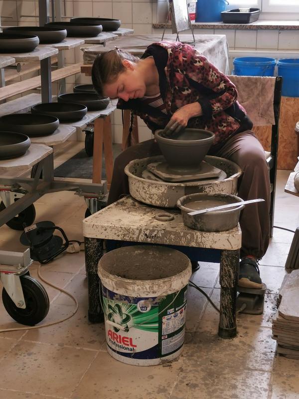 Démonstration du travail de potier