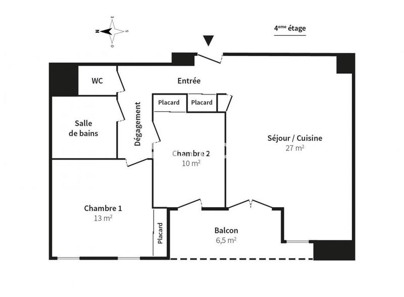 Appartement - 64 m² - 3 pièces