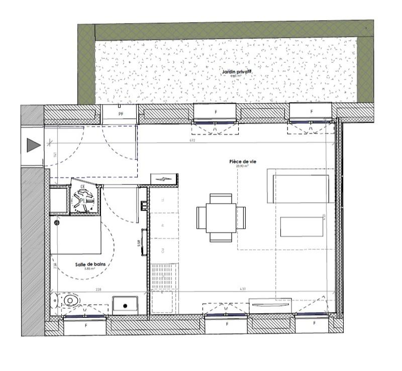 Appartement - 30 m² - 1 pièce