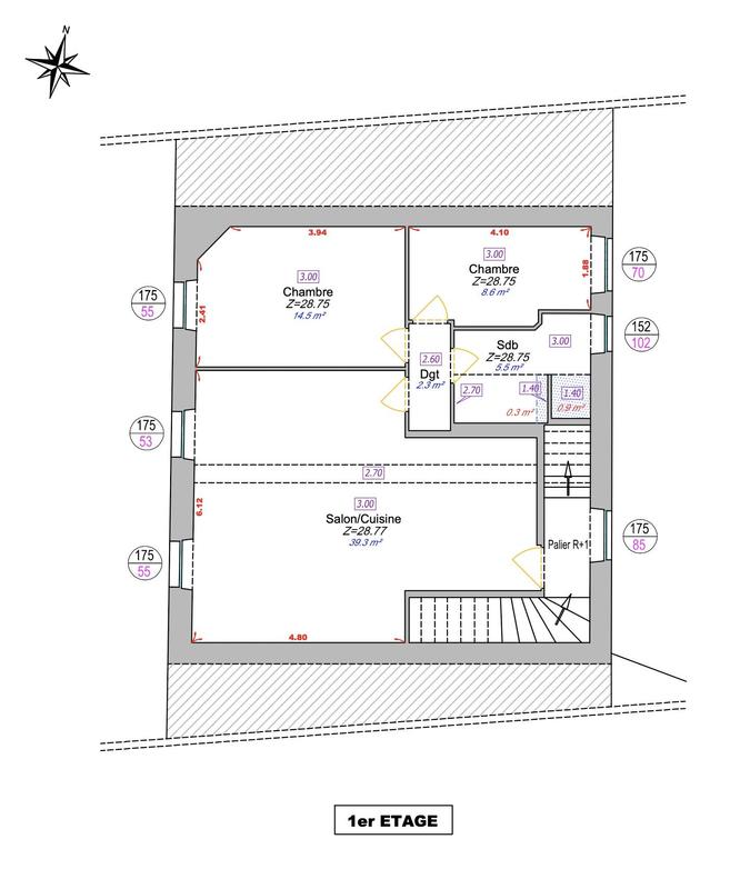 Appartement - 70 m² - 3 pièces