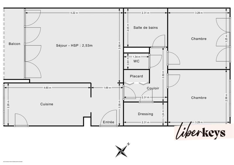 Appartement - 67 m² - 3 pièces