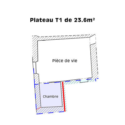Appartement - 23 m² - 1 pièce