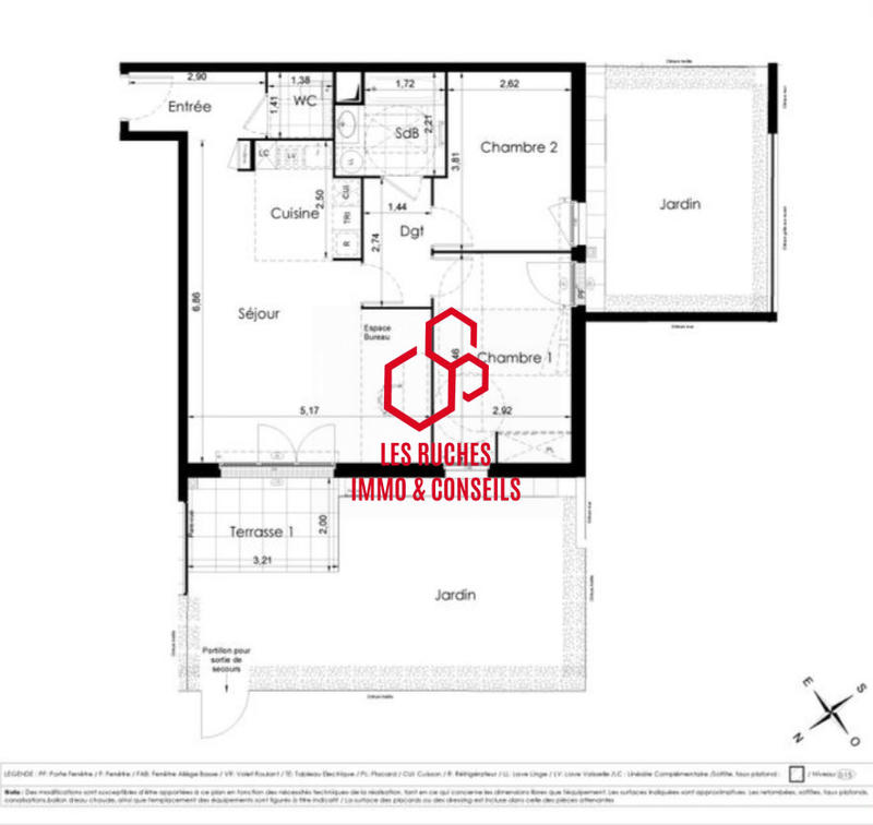 Appartement - 67 m² - 3 pièces
