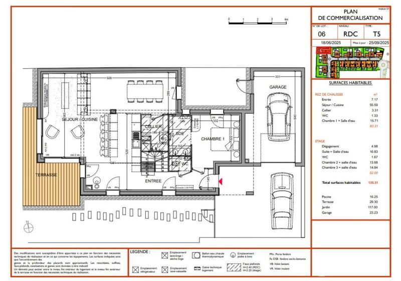 Maison - 135 m² - 5 pièces
