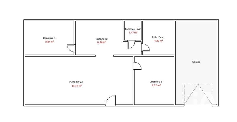 Maison - 47 m² - 3 pièces