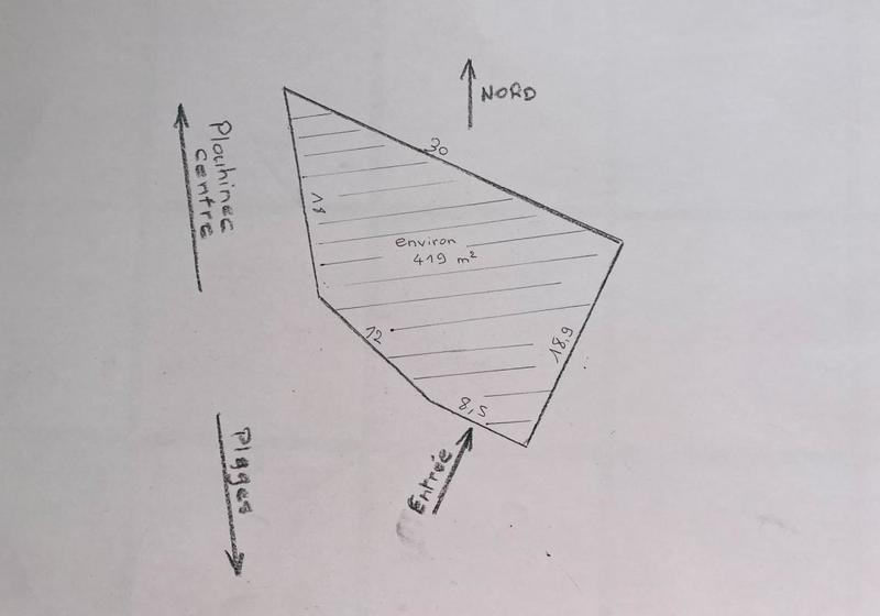 Terrain constructible - 418 m²