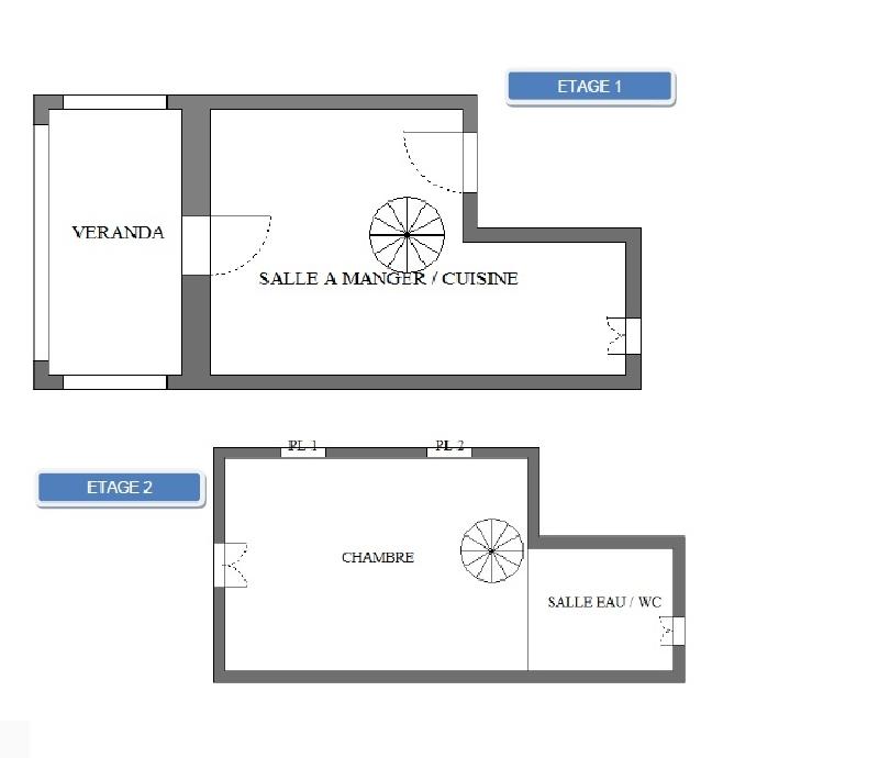 Duplex - 32 m² - 2 pièces