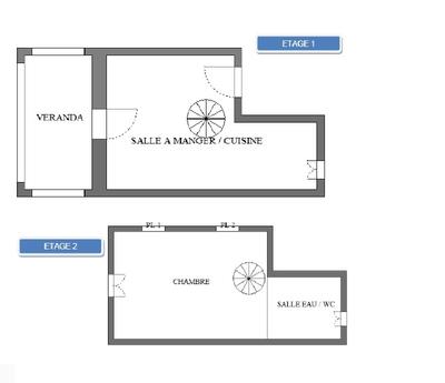 Duplex - 32 m² - 2 pièces