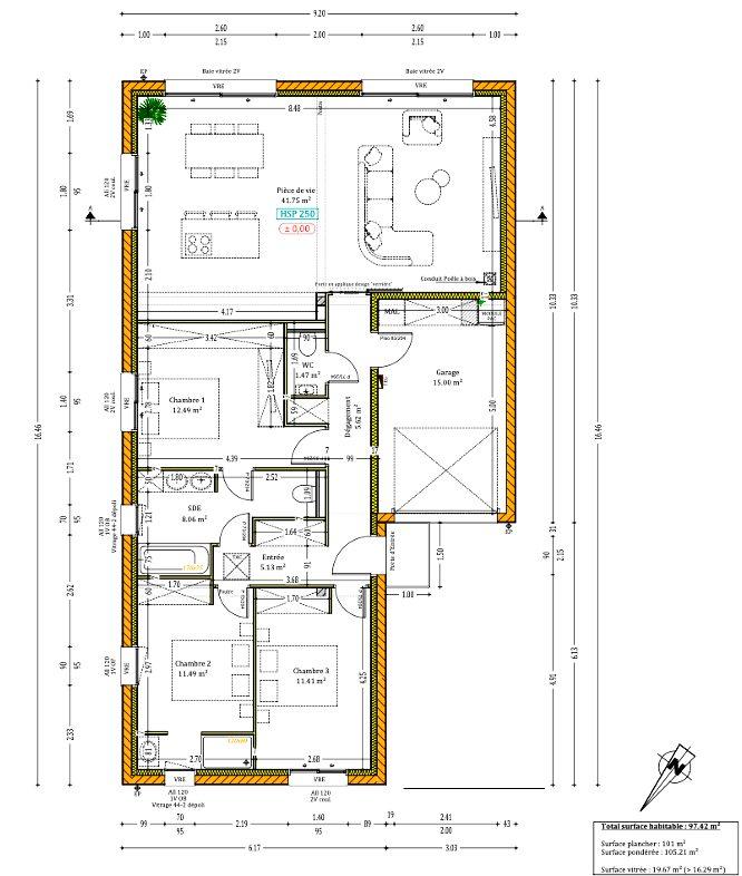 Maison - 98 m² - 4 pièces