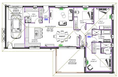 Maison - 110 m² - 4 pièces