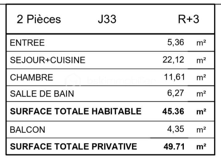 Appartement - 44 m² - 2 pièces