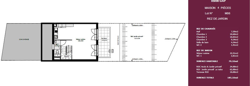 Maison - 79 m² - 4 pièces