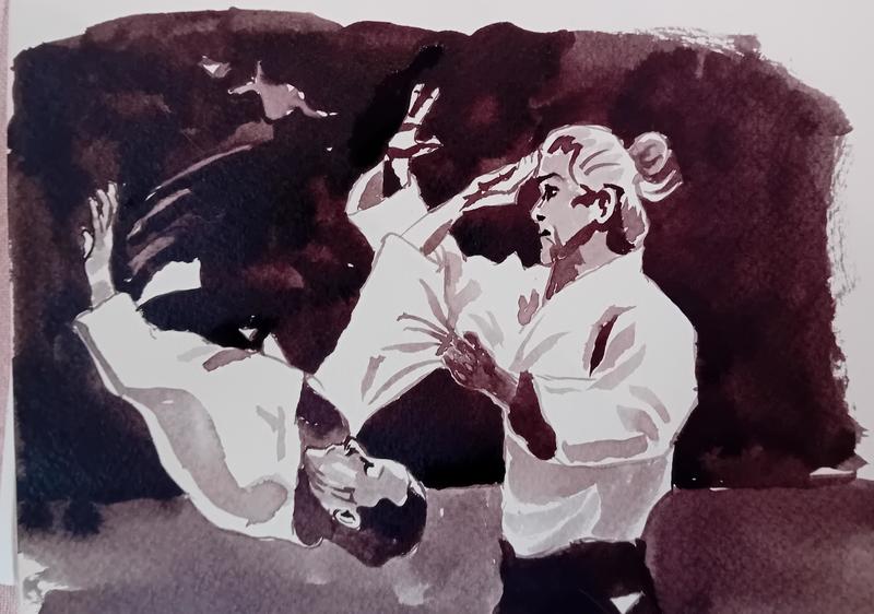 Peintures à l'encre : Aïkido
