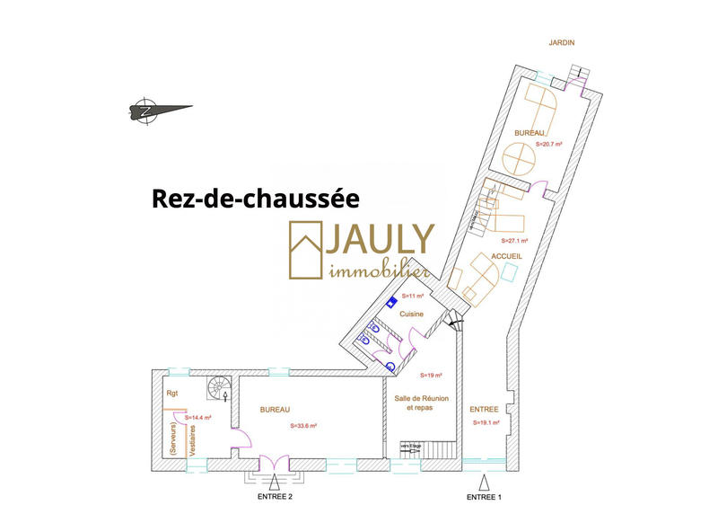 Bureau - 266 m² - 10 pièces