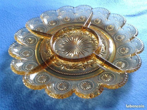 Lot 2 Assiettes apéritif rond en pyrex