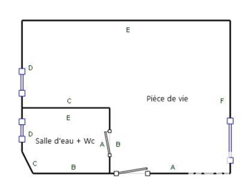 Appartement - 20 m² - 1 pièce